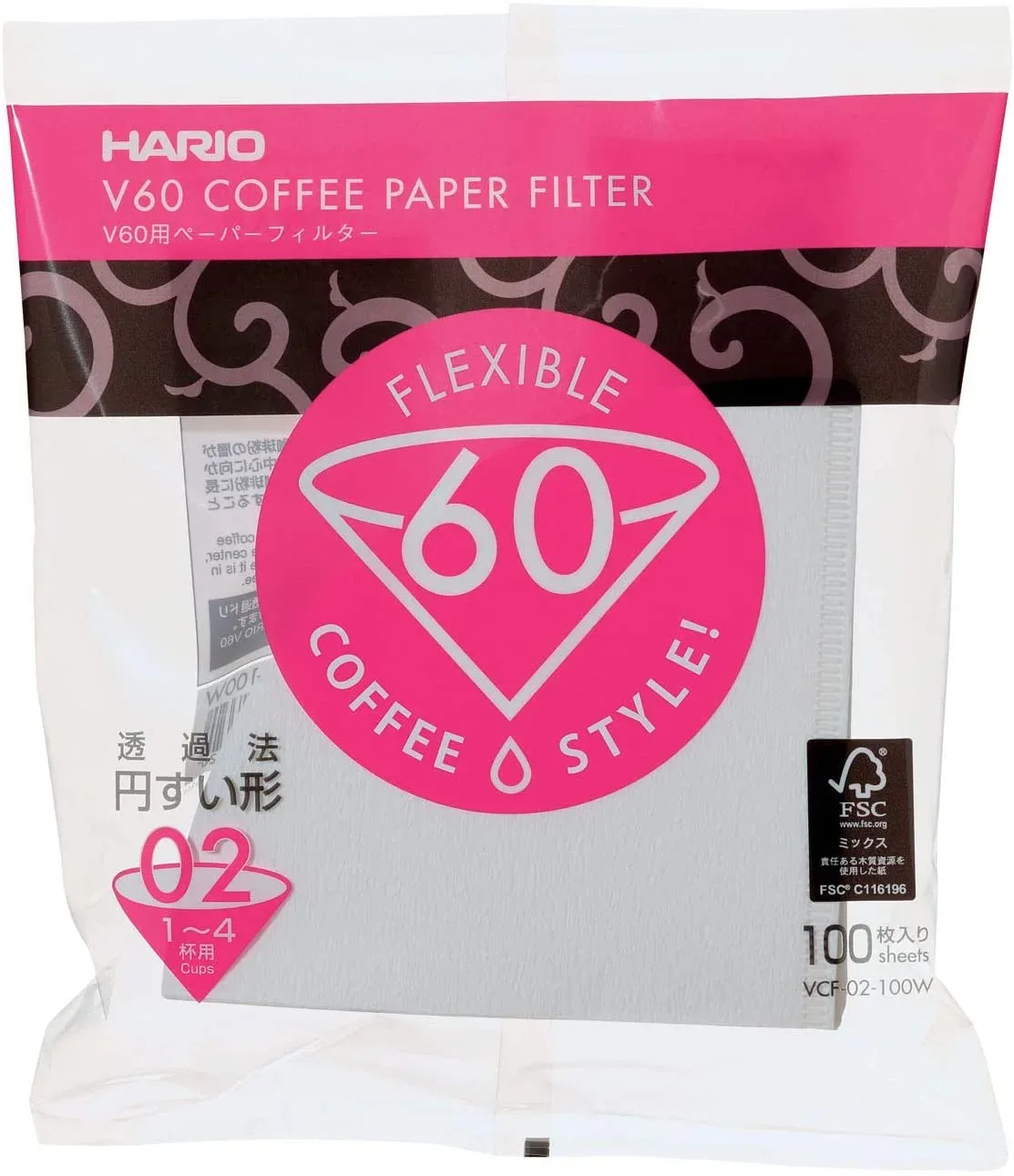 Hario V60 paper filters 100 pack image 2
