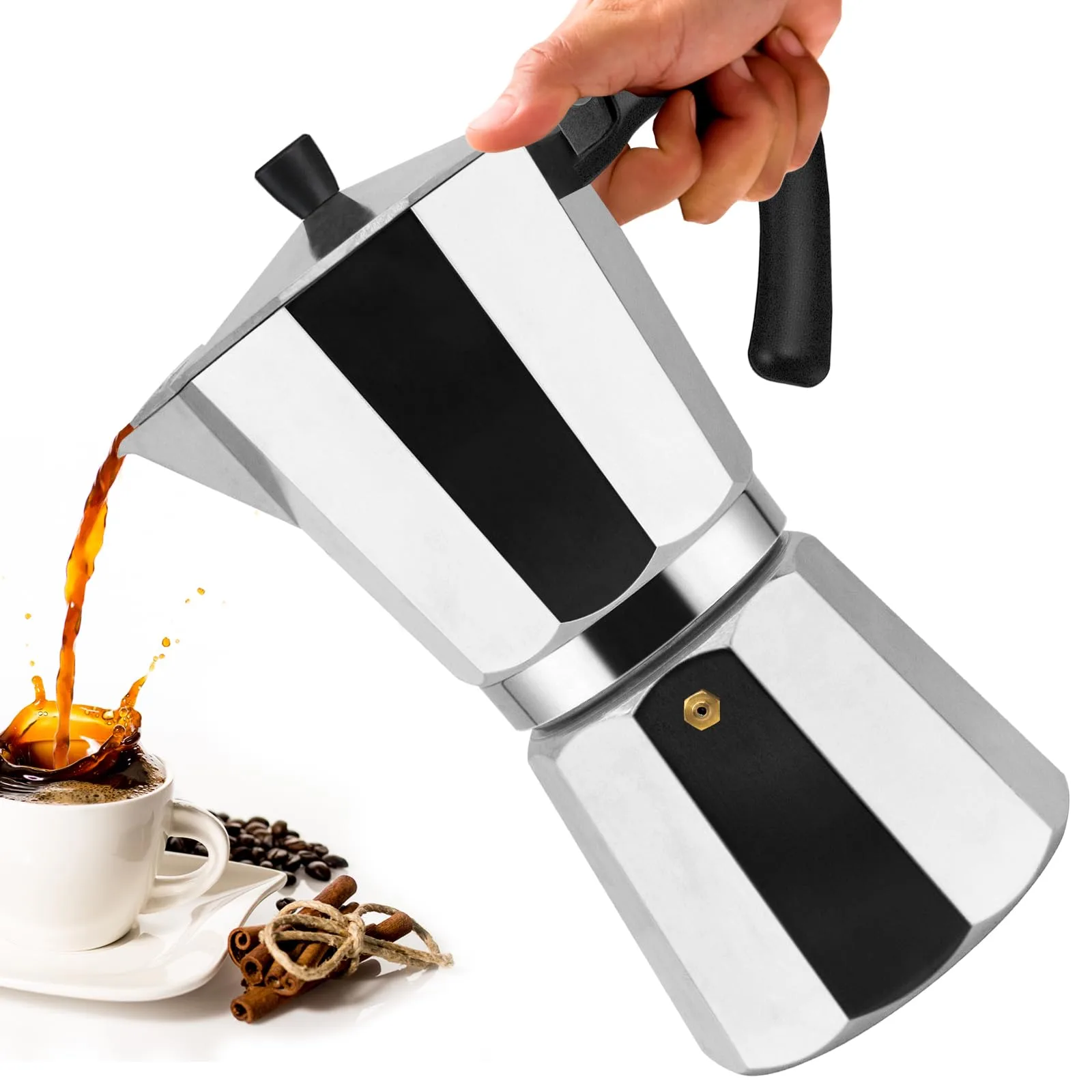 Moka pot stovetop espresso maker