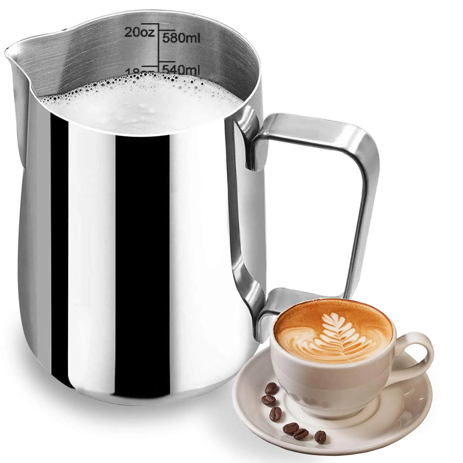 Rhino steaming pitcher latte art